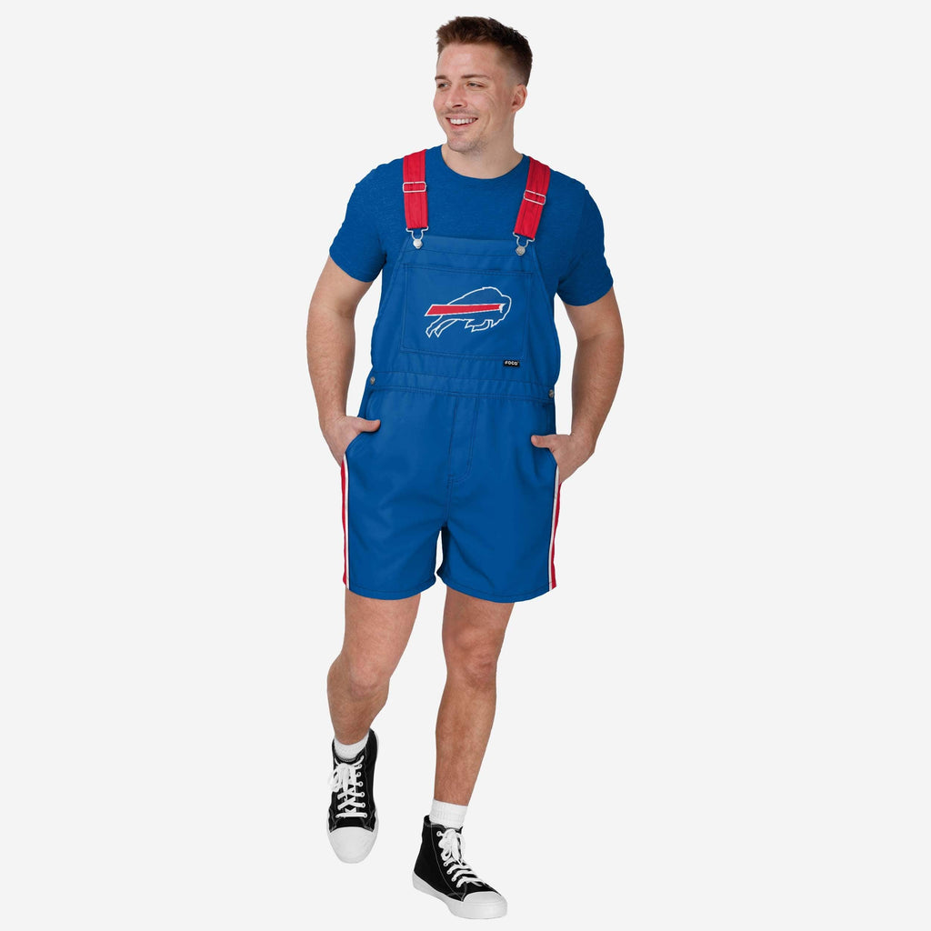 Buffalo Bills Mens Team Stripe Bib Shortalls FOCO S - FOCO.com