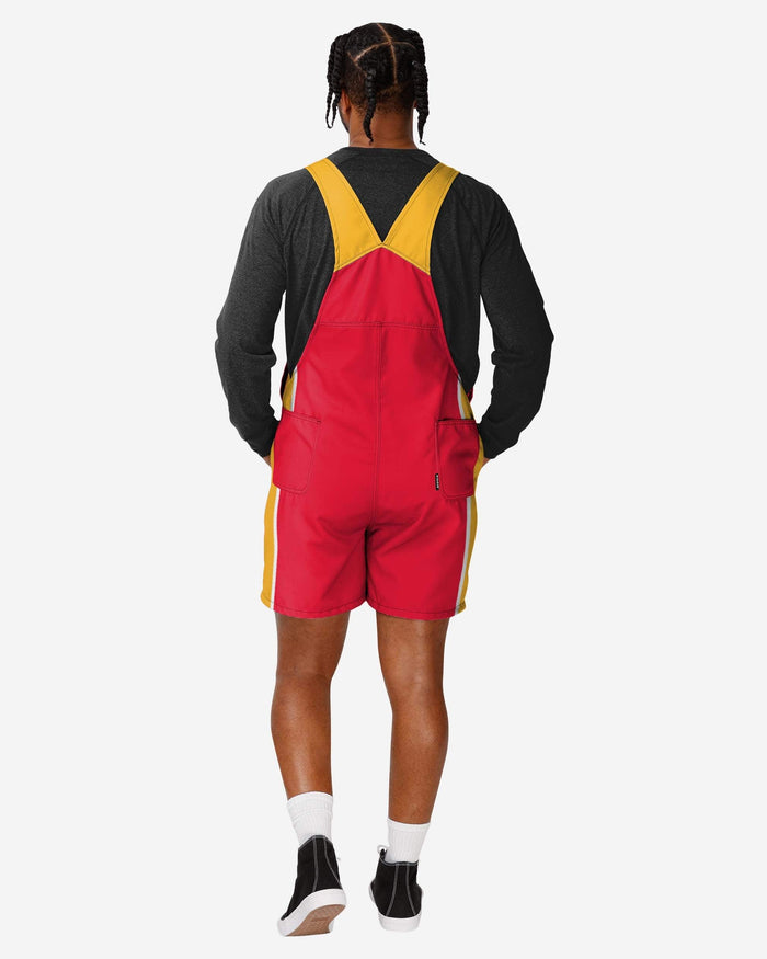 Kansas City Chiefs Mens Team Stripe Bib Shortalls FOCO - FOCO.com