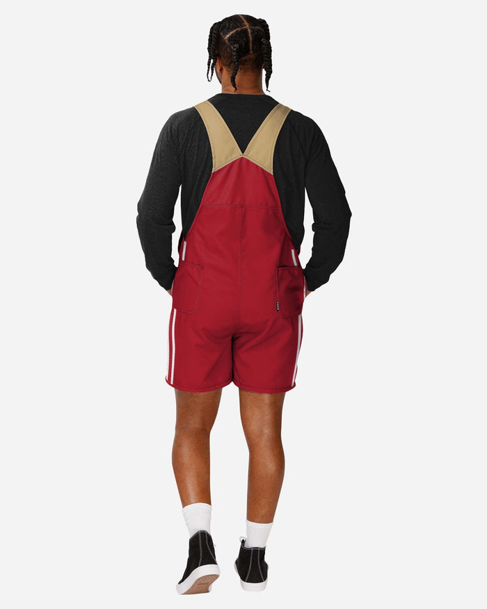 San Francisco 49ers Mens Team Stripe Bib Shortalls FOCO - FOCO.com