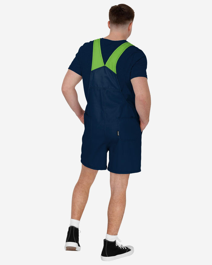 Seattle Seahawks Mens Team Stripe Bib Shortalls FOCO - FOCO.com