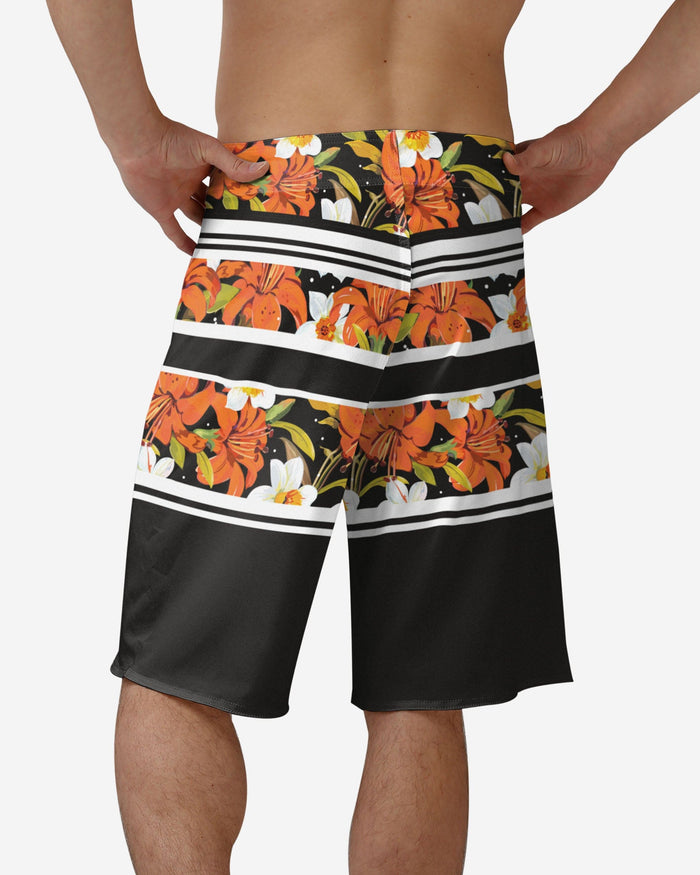 Anaheim Ducks Floral Stripe Boardshorts FOCO - FOCO.com