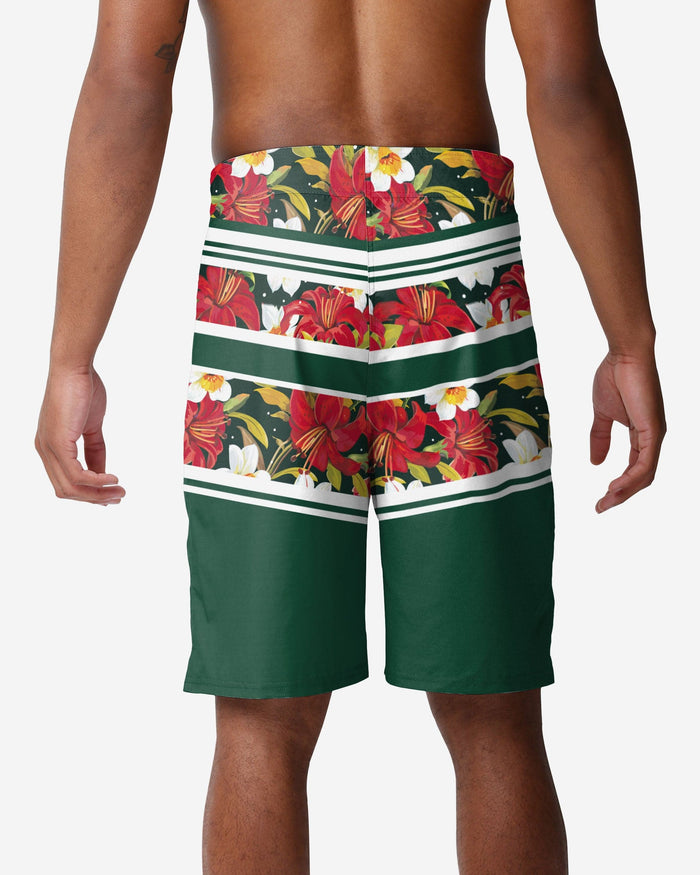 Minnesota Wild Floral Stripe Boardshorts FOCO - FOCO.com