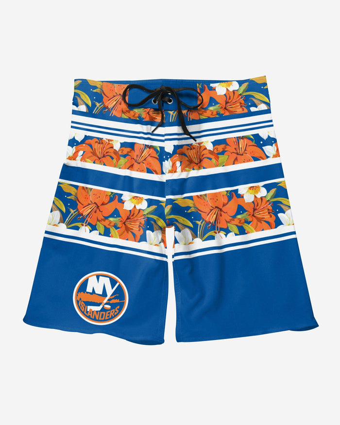 New York Islanders Floral Stripe Boardshorts FOCO - FOCO.com