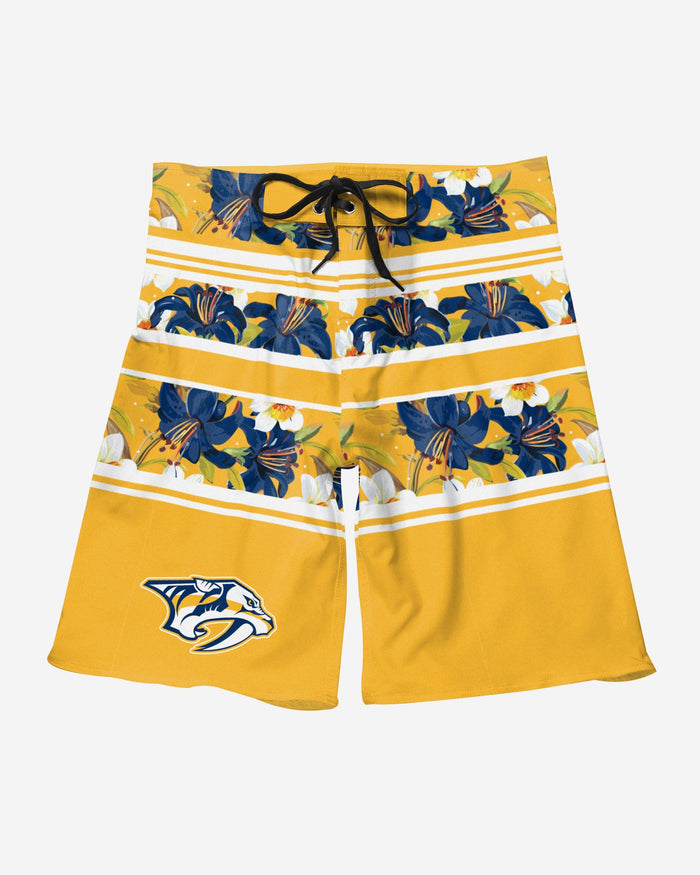 Nashville Predators Floral Stripe Boardshorts FOCO - FOCO.com