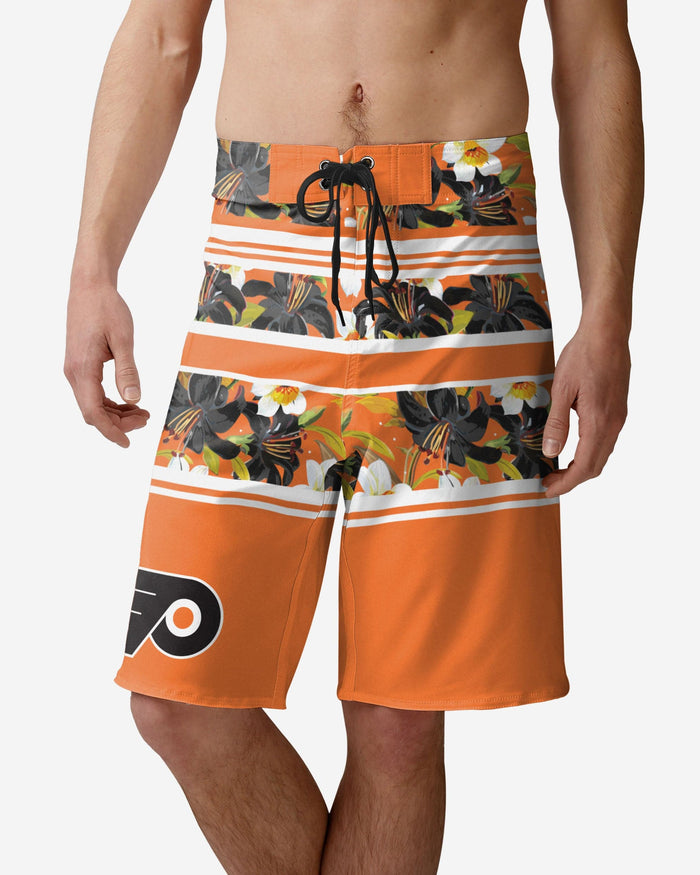 Philadelphia Flyers Floral Stripe Boardshorts FOCO S - FOCO.com