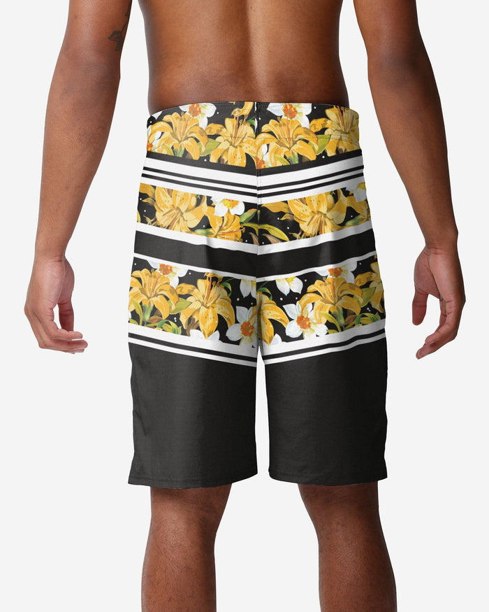 Pittsburgh Penguins Floral Stripe Boardshorts FOCO - FOCO.com