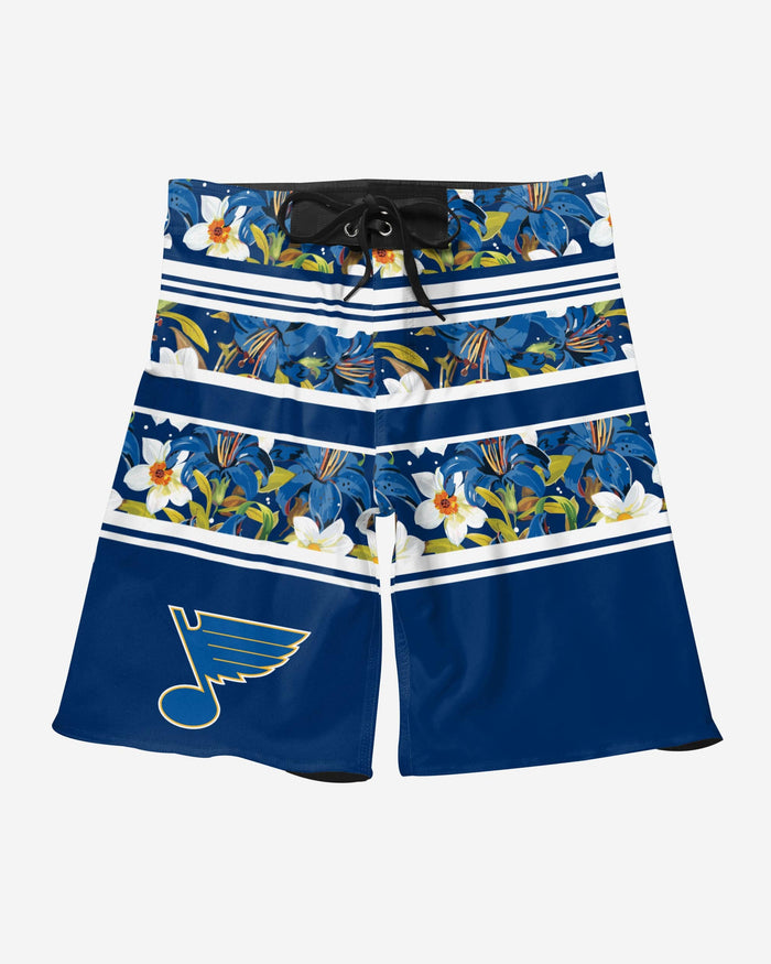 St Louis Blues Floral Stripe Boardshorts FOCO - FOCO.com