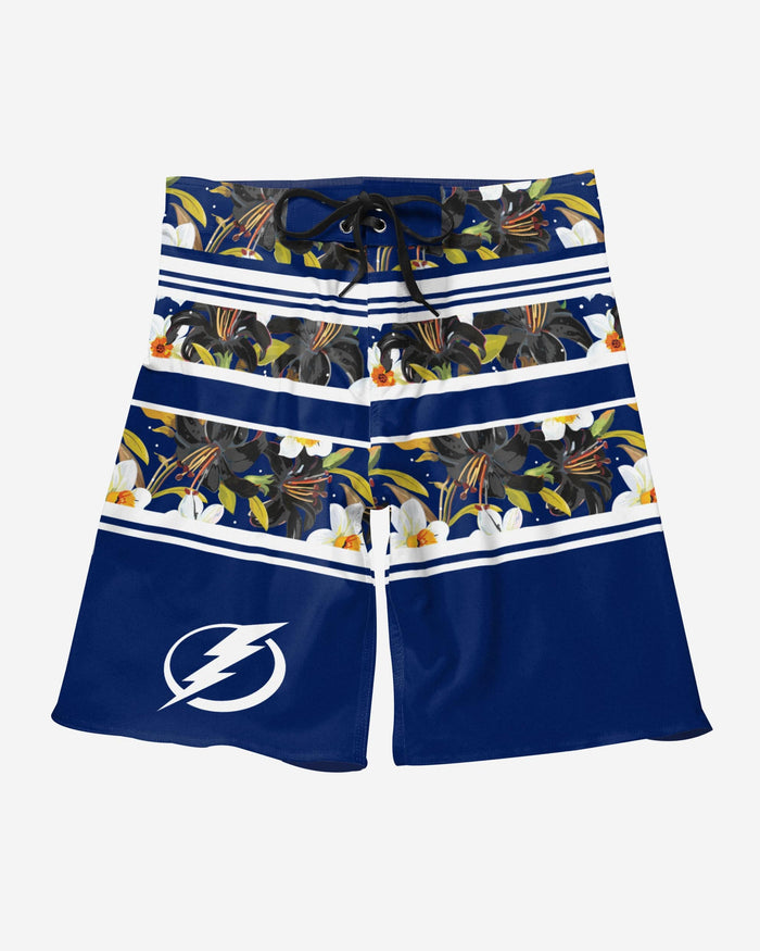 Tampa Bay Lightning Floral Stripe Boardshorts FOCO - FOCO.com