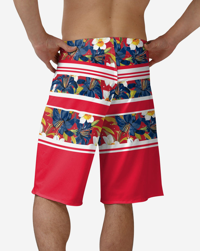 Washington Capitals Floral Stripe Boardshorts FOCO - FOCO.com