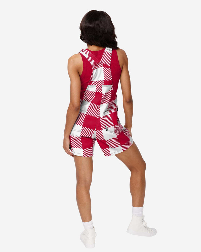 Los Angeles Angels Womens Plaid Bib Shortalls FOCO - FOCO.com