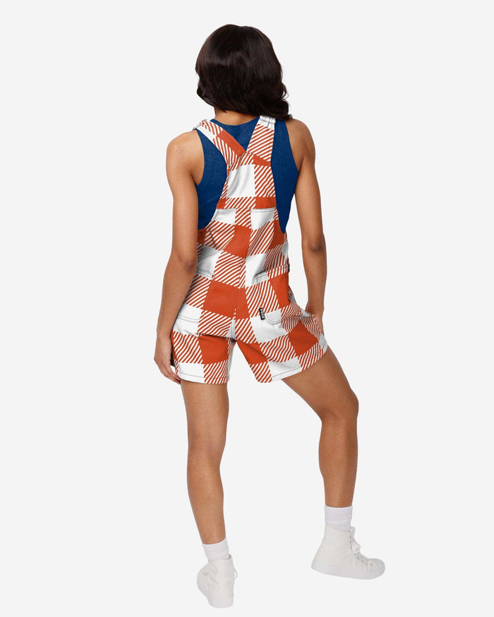 Houston Astros Womens Plaid Bib Shortalls FOCO - FOCO.com