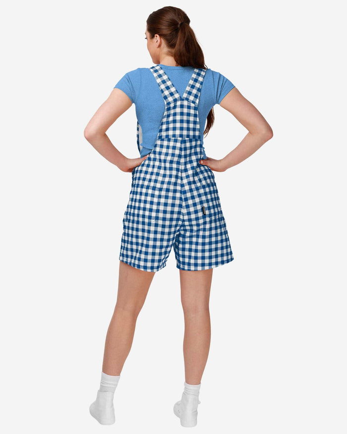 Kansas City Royals Womens Gingham Check Bib Shortalls FOCO - FOCO.com