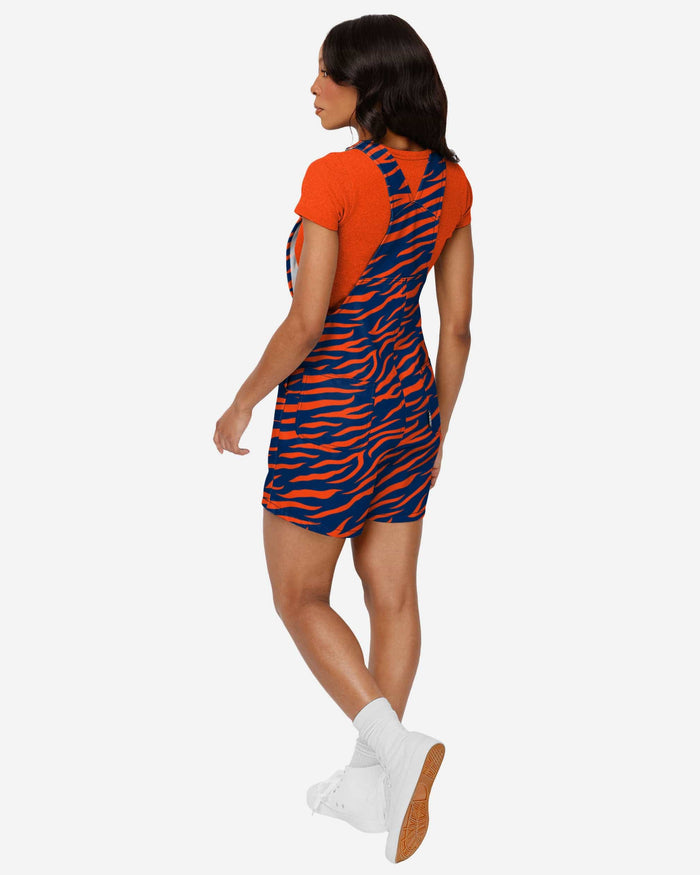 Detroit Tigers Womens Tiger Stripe Thematic Bib Shortalls FOCO - FOCO.com