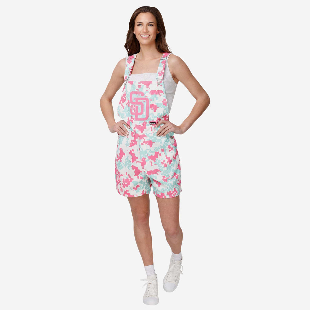 San Diego Padres Womens Thematic Bib Shortalls FOCO XS - FOCO.com