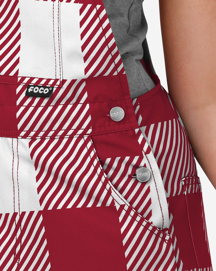 Alabama Crimson Tide Womens Plaid Bib Shortalls FOCO - FOCO.com