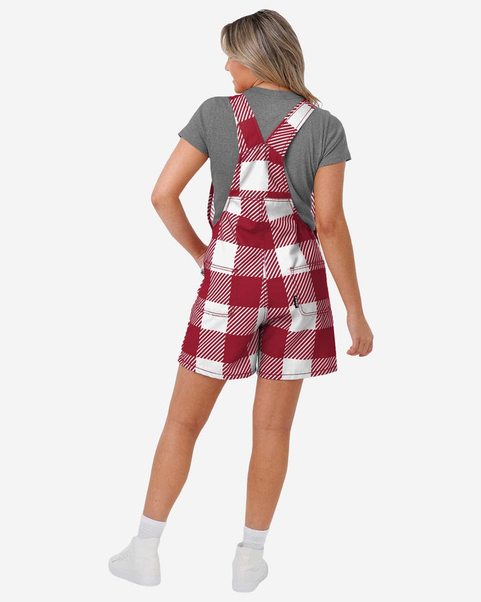 Alabama Crimson Tide Womens Plaid Bib Shortalls FOCO - FOCO.com