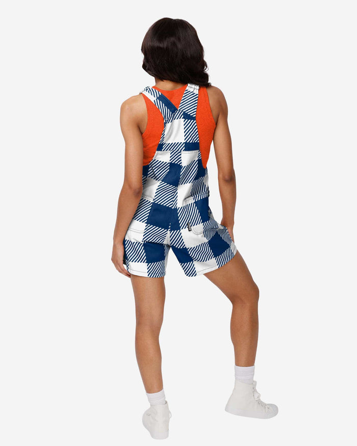 Auburn Tigers Womens Plaid Bib Shortalls FOCO - FOCO.com