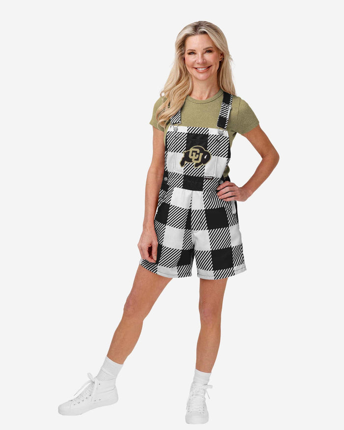 Colorado Buffaloes Womens Plaid Bib Shortalls FOCO XS - FOCO.com