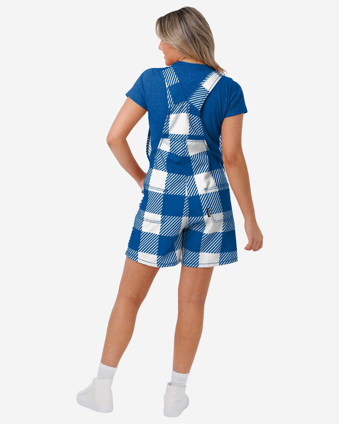 Duke Blue Devils Womens Plaid Bib Shortalls FOCO - FOCO.com