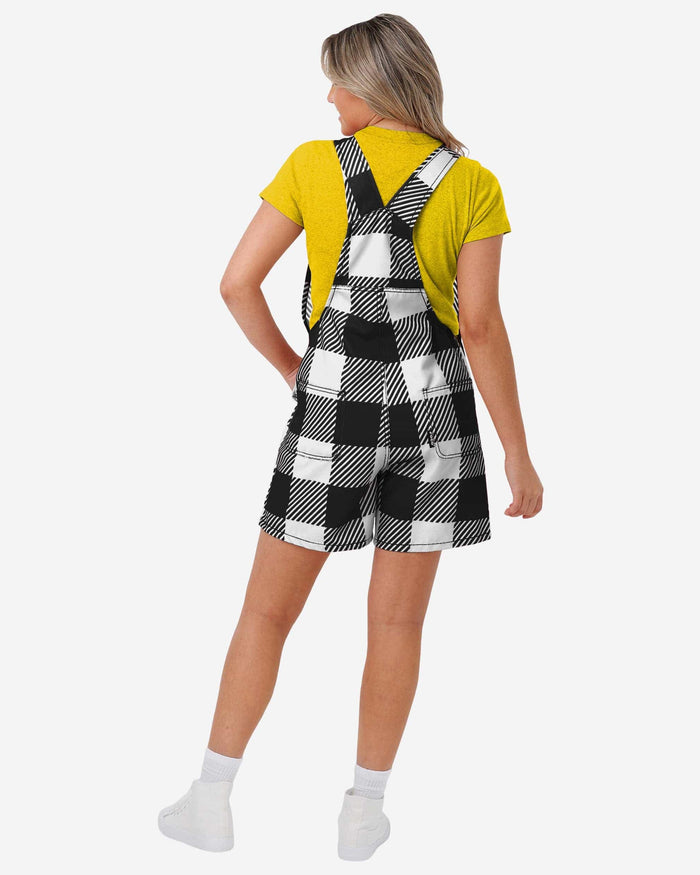 Iowa Hawkeyes Womens Plaid Bib Shortalls FOCO - FOCO.com