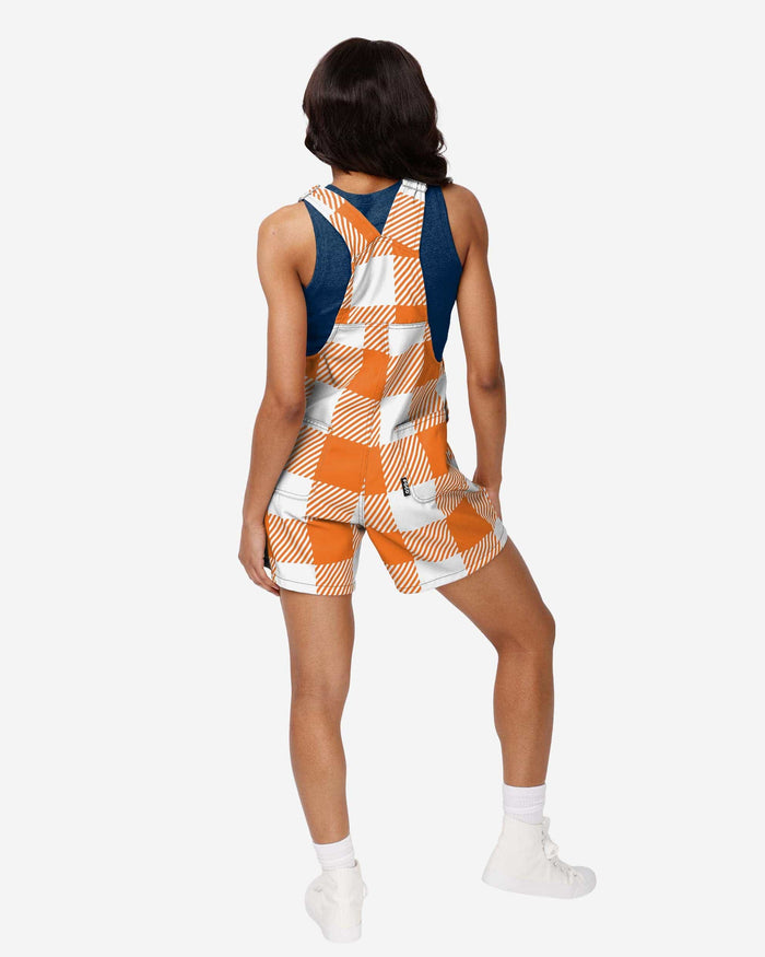 Chicago Bears Womens Plaid Bib Shortalls FOCO - FOCO.com