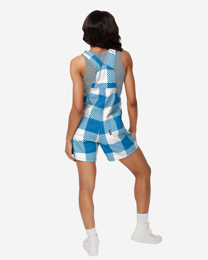 Detroit Lions Womens Plaid Bib Shortalls FOCO - FOCO.com