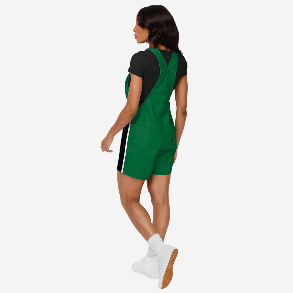 Philadelphia Eagles Womens Kelly Green Team Stripe Bib Shortalls FOCO