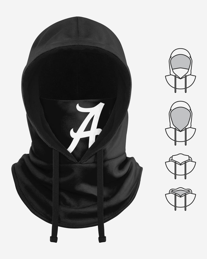 Alabama Crimson Tide Black Drawstring Hooded Gaiter FOCO - FOCO.com