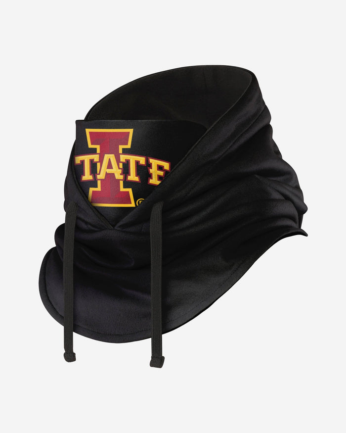 Iowa State Cyclones Black Drawstring Hooded Gaiter FOCO - FOCO.com