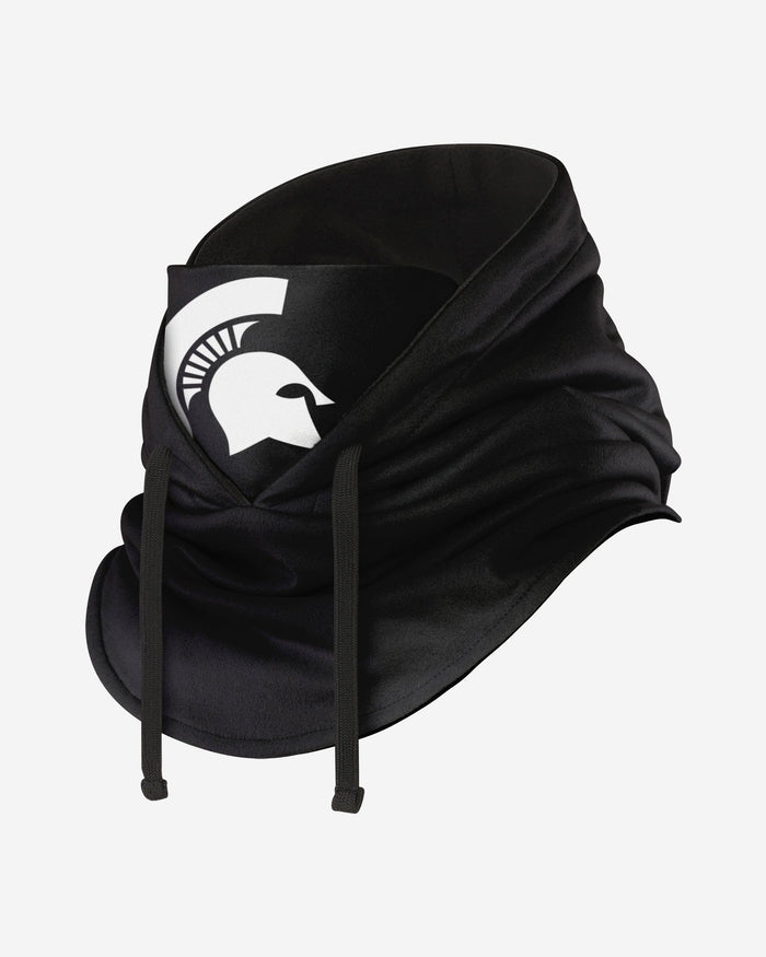 Michigan State Spartans Black Drawstring Hooded Gaiter FOCO - FOCO.com