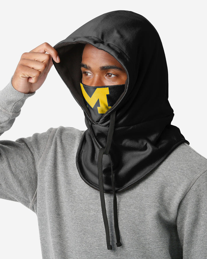 Michigan Wolverines Black Drawstring Hooded Gaiter FOCO - FOCO.com