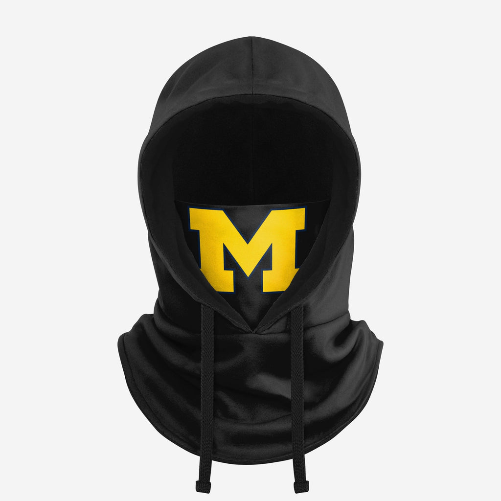 Michigan Wolverines Black Drawstring Hooded Gaiter FOCO - FOCO.com