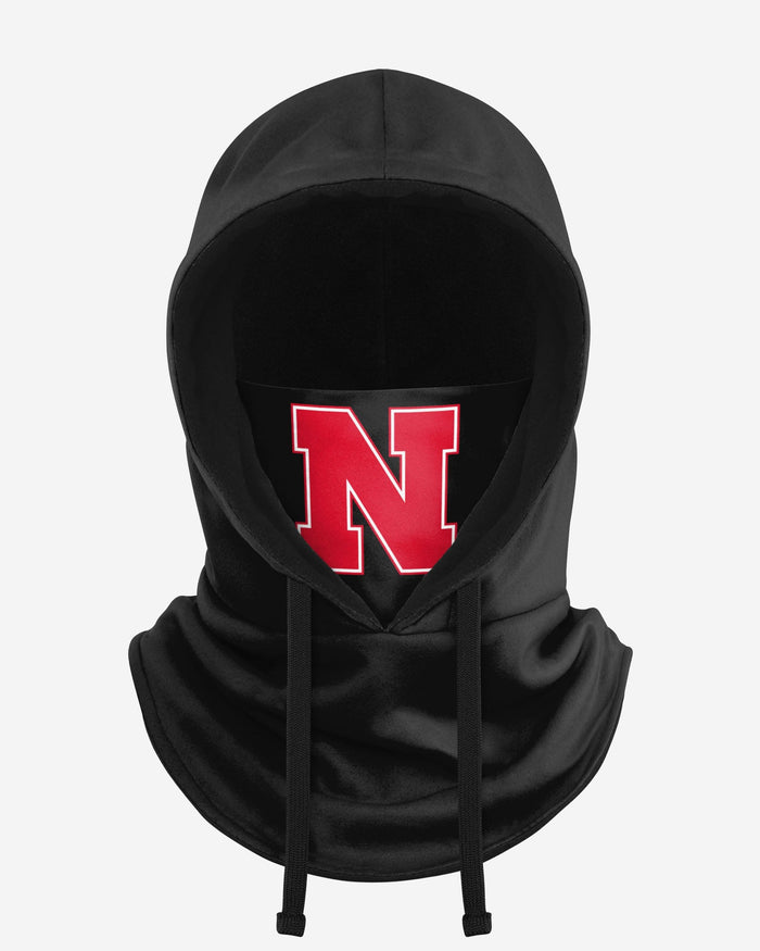 Nebraska Cornhuskers Black Drawstring Hooded Gaiter FOCO - FOCO.com