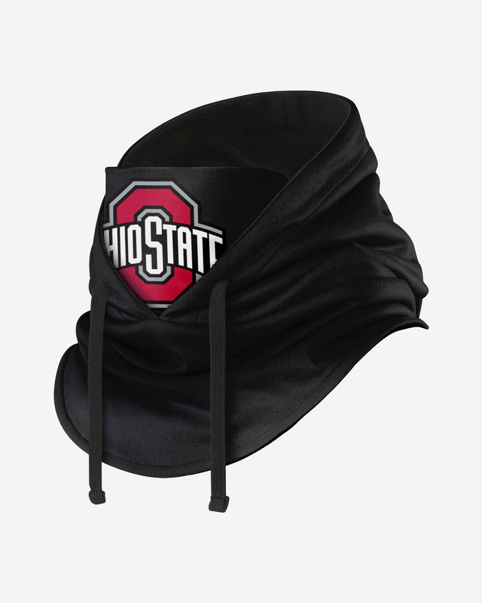 Ohio State Buckeyes Black Drawstring Hooded Gaiter FOCO - FOCO.com