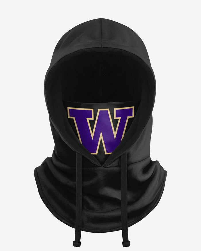 Washington Huskies Black Drawstring Hooded Gaiter FOCO - FOCO.com