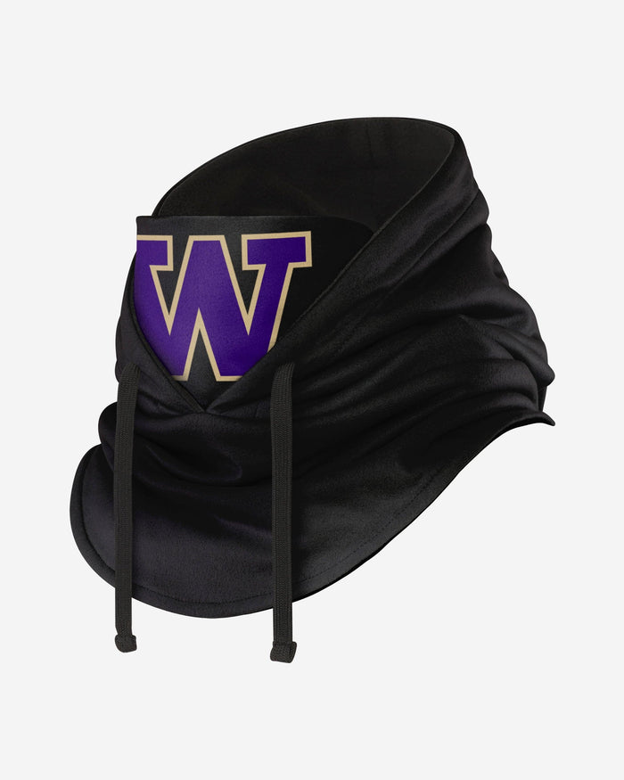 Washington Huskies Black Drawstring Hooded Gaiter FOCO - FOCO.com