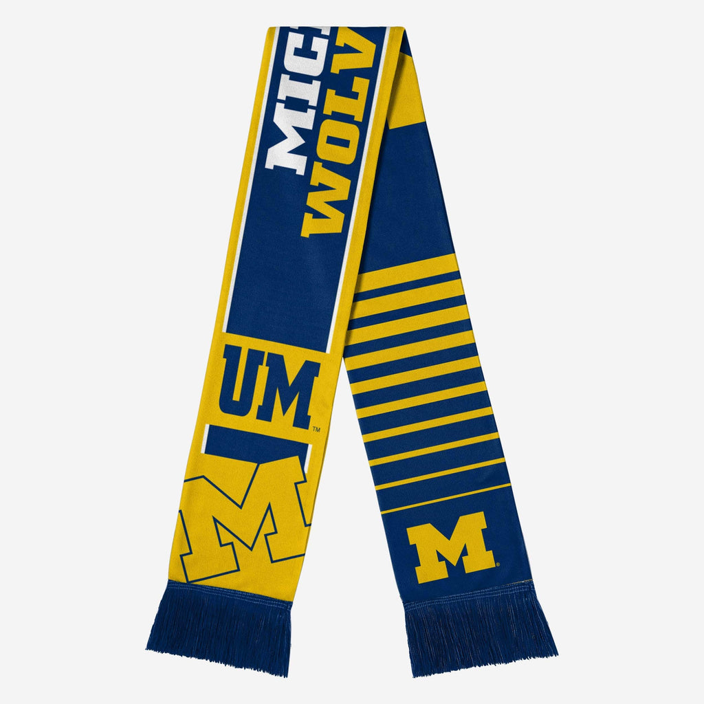 Michigan Wolverines Reversible Thematic Scarf FOCO - FOCO.com