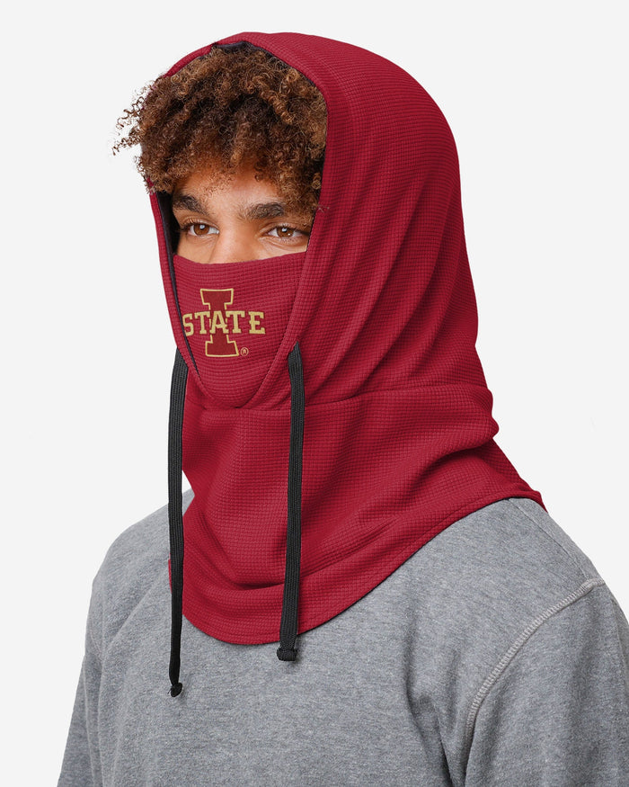 Iowa State Cyclones Waffle Drawstring Hooded Gaiter FOCO - FOCO.com