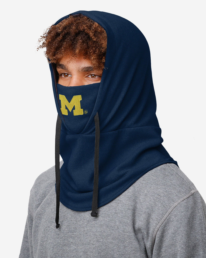 Michigan Wolverines Waffle Drawstring Hooded Gaiter FOCO - FOCO.com