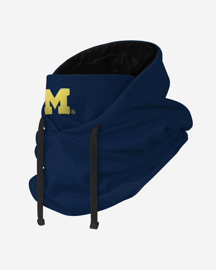 Michigan Wolverines Waffle Drawstring Hooded Gaiter FOCO - FOCO.com