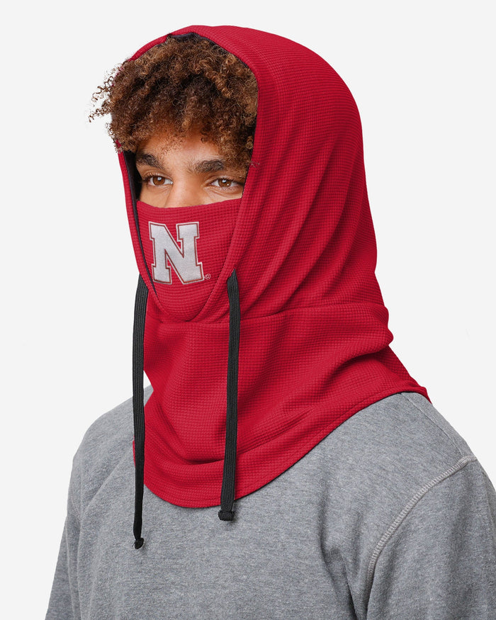 Nebraska Cornhuskers Waffle Drawstring Hooded Gaiter FOCO - FOCO.com