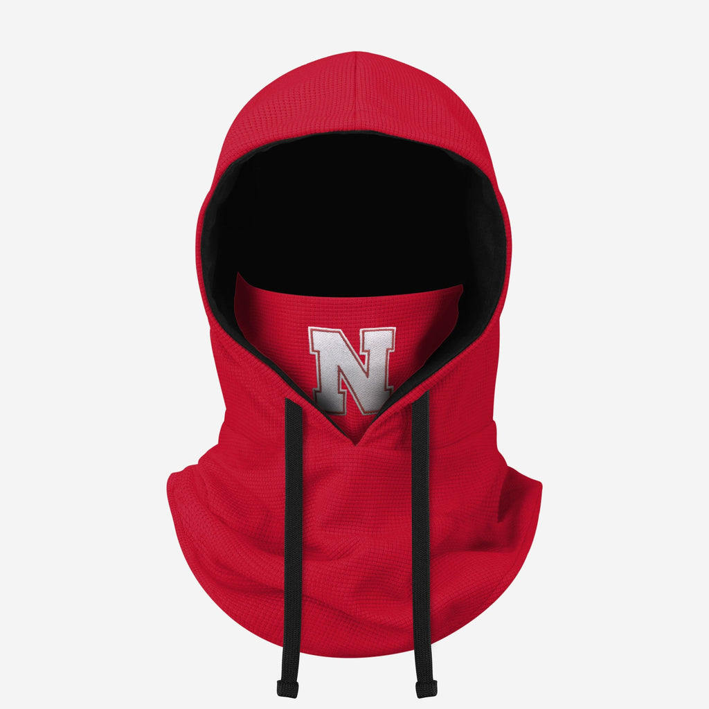 Nebraska Cornhuskers Waffle Drawstring Hooded Gaiter FOCO - FOCO.com