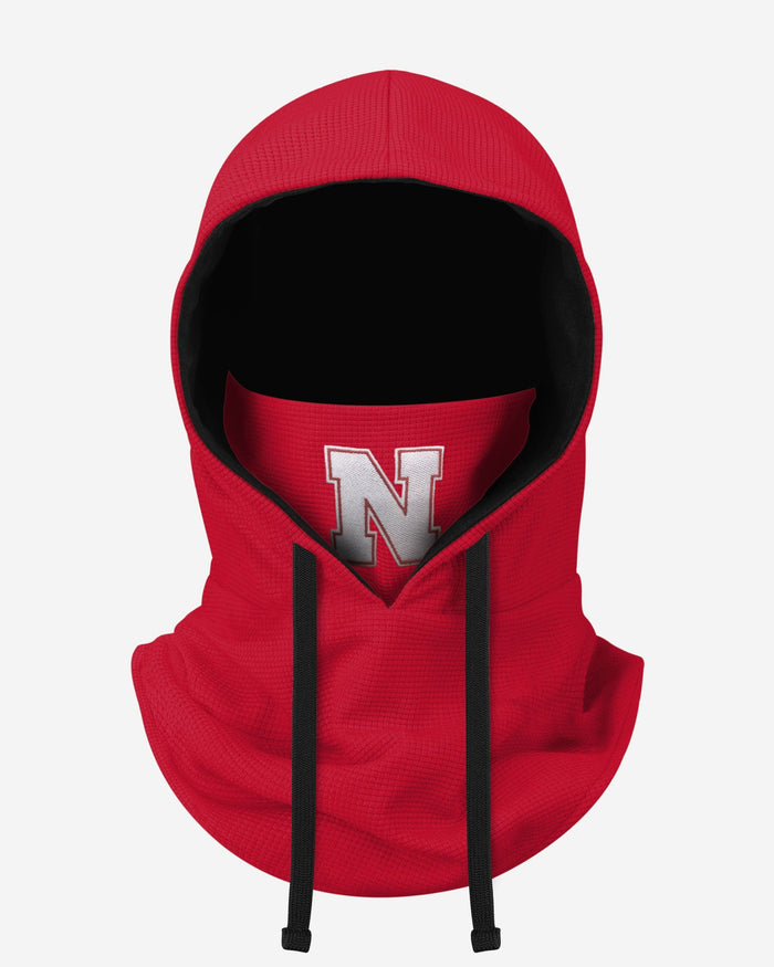 Nebraska Cornhuskers Waffle Drawstring Hooded Gaiter FOCO - FOCO.com