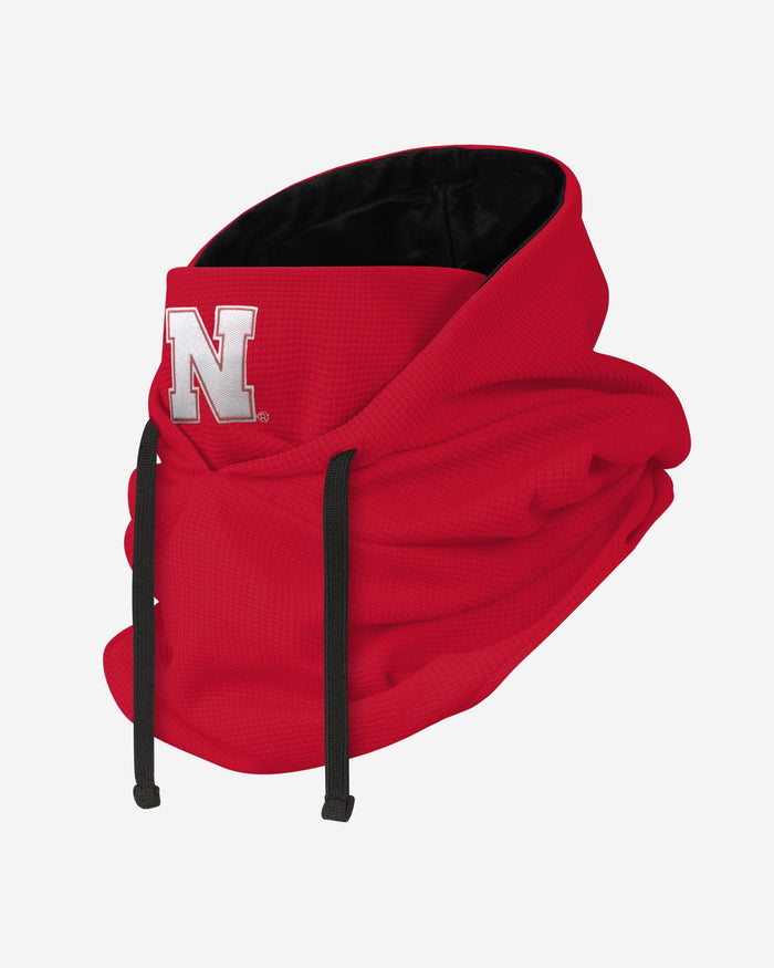 Nebraska Cornhuskers Waffle Drawstring Hooded Gaiter FOCO - FOCO.com