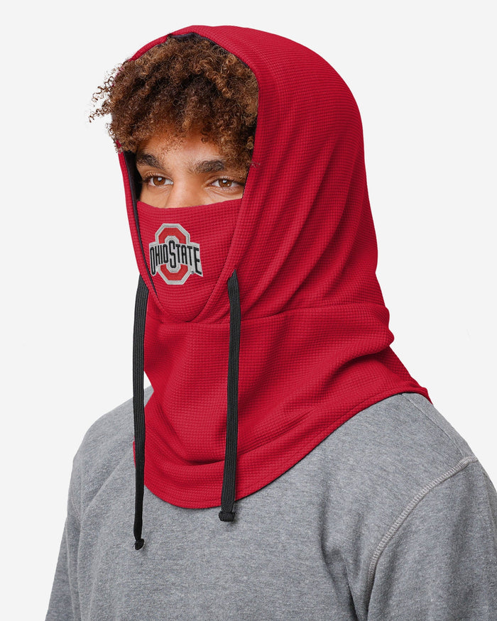 Ohio State Buckeyes Waffle Drawstring Hooded Gaiter FOCO - FOCO.com