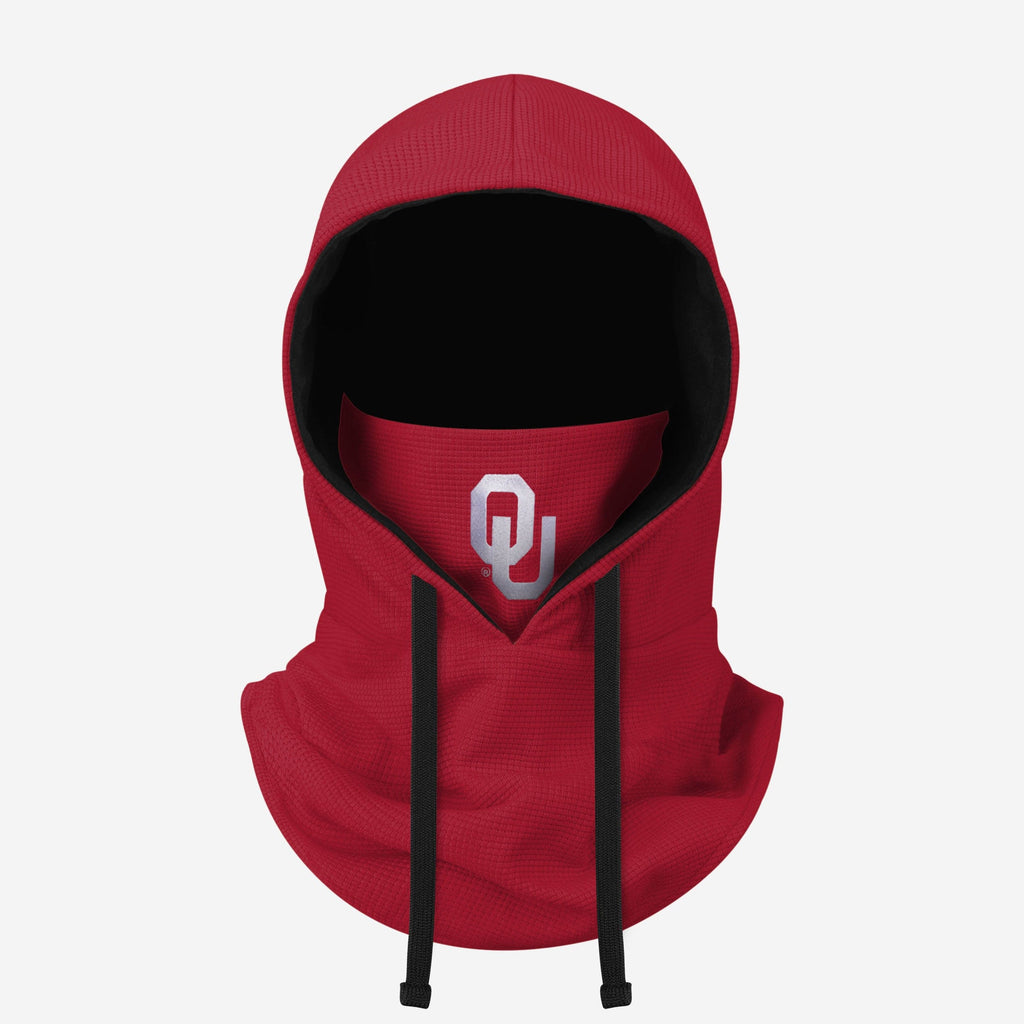 Oklahoma Sooners Waffle Drawstring Hooded Gaiter FOCO - FOCO.com