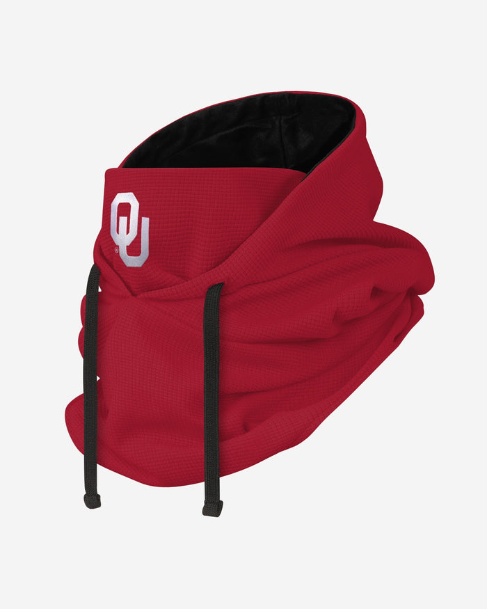 Oklahoma Sooners Waffle Drawstring Hooded Gaiter FOCO - FOCO.com