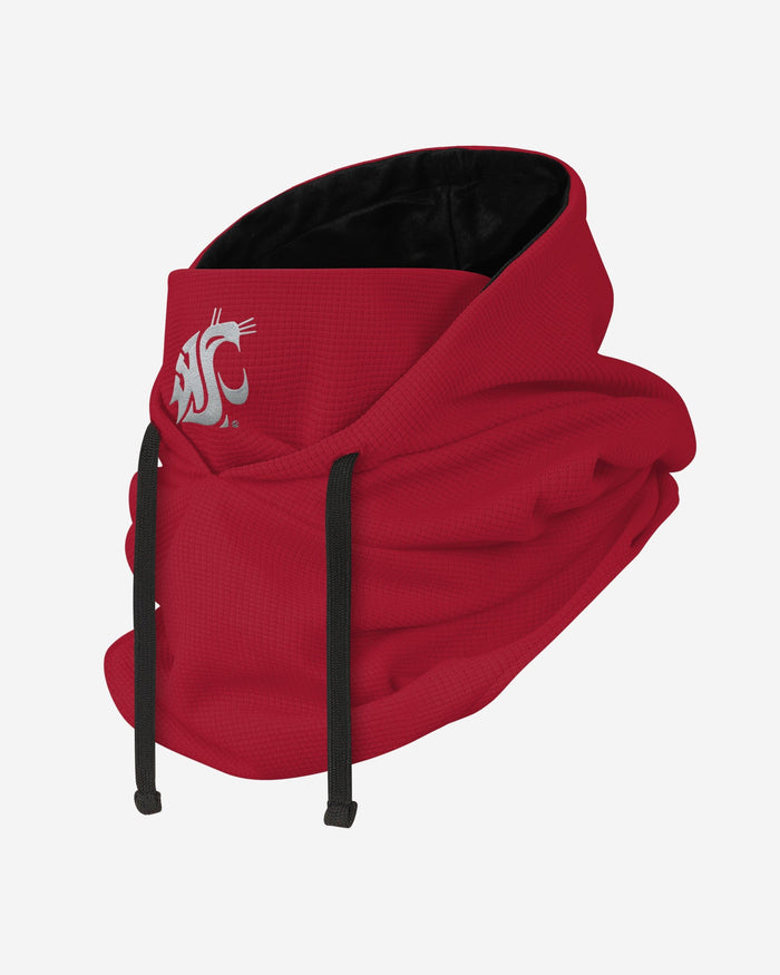 Washington State Cougars Waffle Drawstring Hooded Gaiter FOCO - FOCO.com