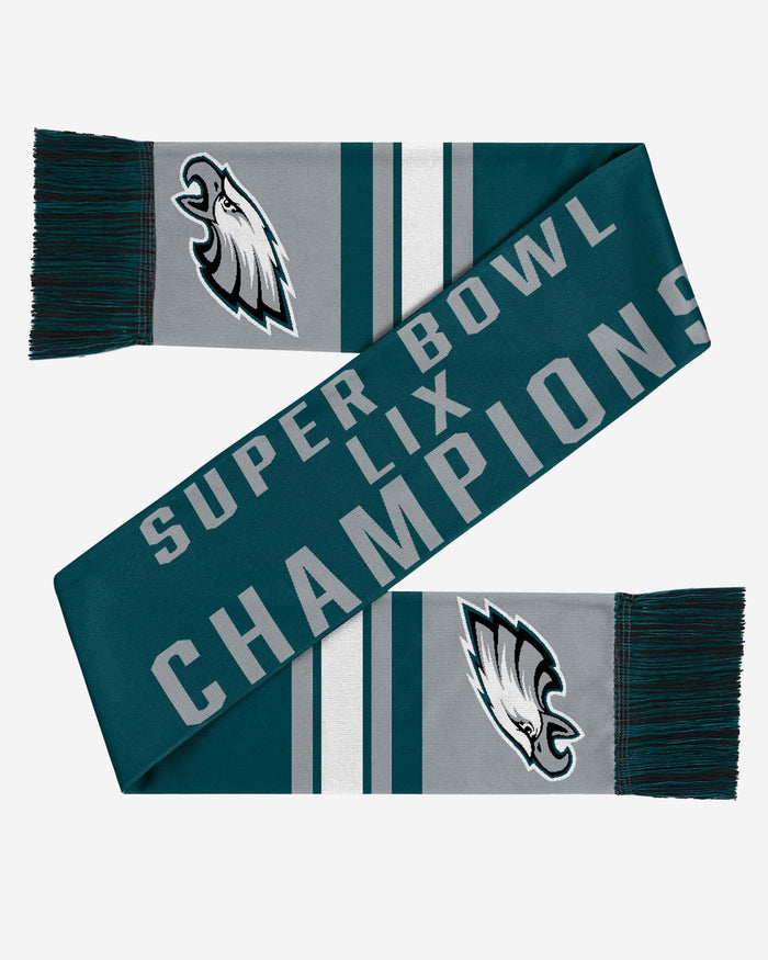 Philadelphia Eagles Super Bowl LIX Champions Acrylic Scarf FOCO - FOCO.com