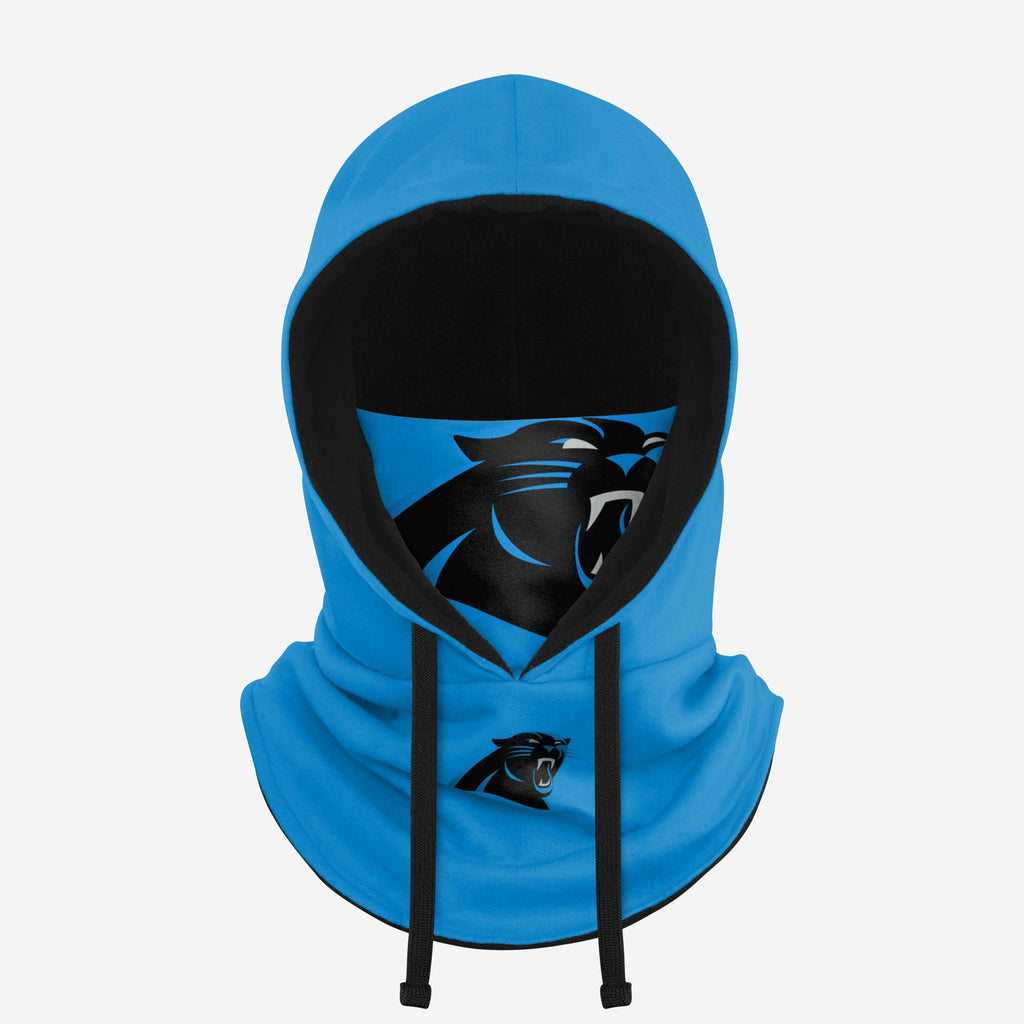 Carolina Panthers Alternate Team Color Drawstring Hooded Gaiter FOCO - FOCO.com